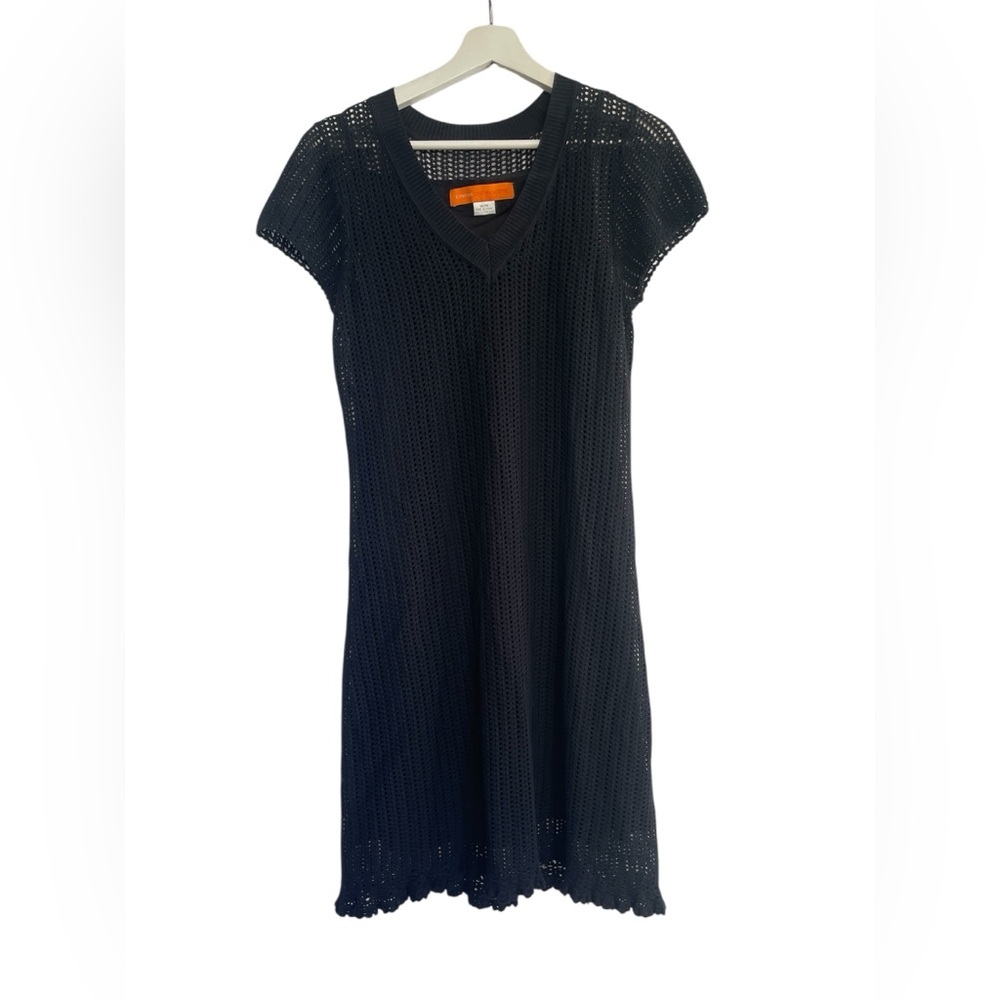 Cynthia Steffe Black Crochet Dress Size Medium